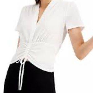 Inc International Concepts Tops | Inc Cropped White Blouse | Color: White |